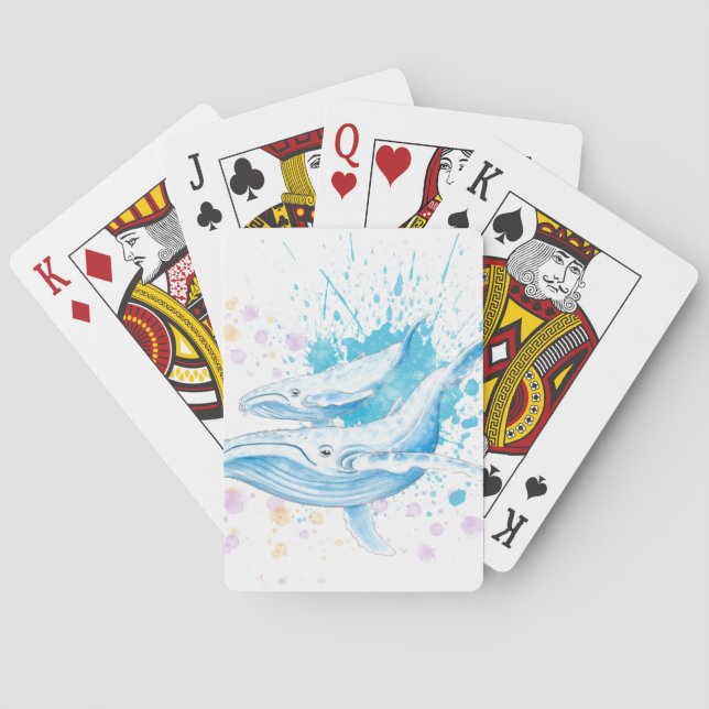 Blauwale - Farbschlauch Spielkarten (Rückseite)