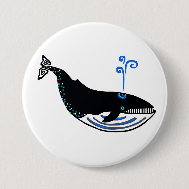 Blauwale - Tieraktivist - Wildtiere - Natur - Button (Vorderseite)