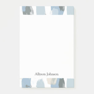 Blauweißcreme Abstrakt Post-it Klebezettel