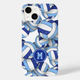 Blauweiße mit Monogramm Gürtelkugeln Case-Mate iPhone 14 Hülle