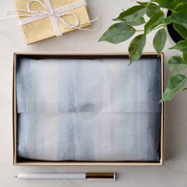 Blauweiße Schneeflocken Seidenpapier (Geschenk)
