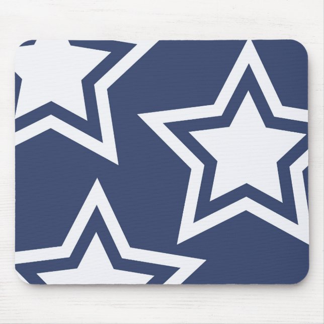 Blauweiße Stars Mousepad (Vorne)