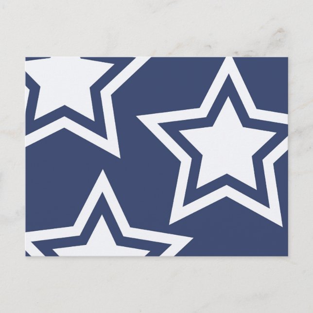 Blauweiße Stars Postkarte (Vorderseite)