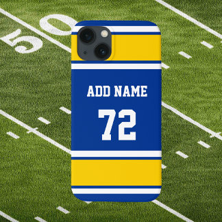 Blauweißer und seidengelber Sportstreifen Case-Mate iPhone Hülle