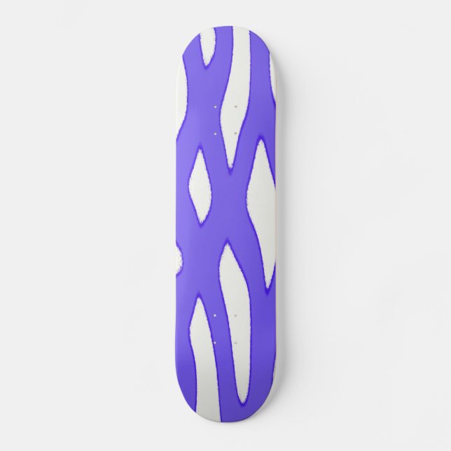 Blauweißes Fantasiemuster Skateboard (Vorderseite)