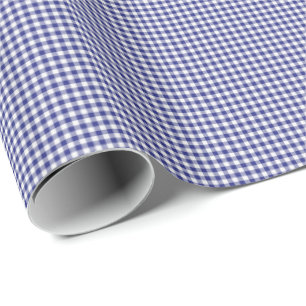 Blauweißes Gingham-GIFT-WRAPPING-PAPIER Geschenkpapier