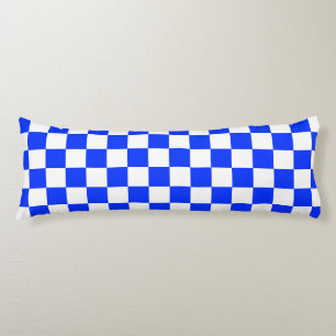Blauweißes Schachbrettmuster für den Karo Seitenschläferkissen