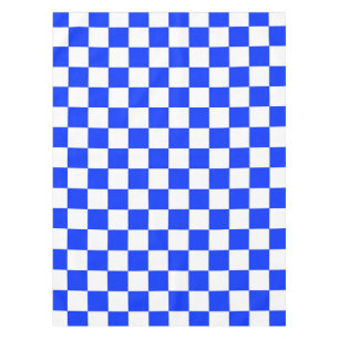 Blauweißes Schachbrettmuster für den Karo Tischdecke