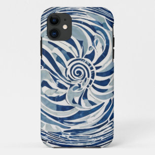 Blauweißes Swirl-Muster 02 Case-Mate iPhone Hülle