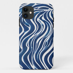 Blauweißes Swirl-Muster 06 Case-Mate iPhone Hülle