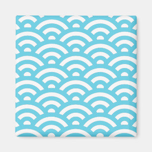 Blauwellenmuster Magnet