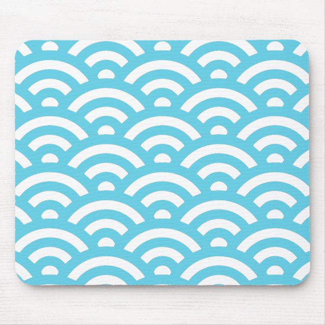 Blauwellenmuster Mousepad (Vorne)