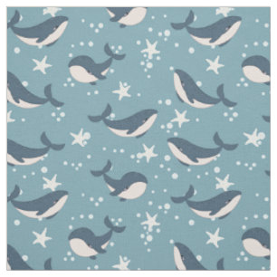 Blauwhalmuster Stoff