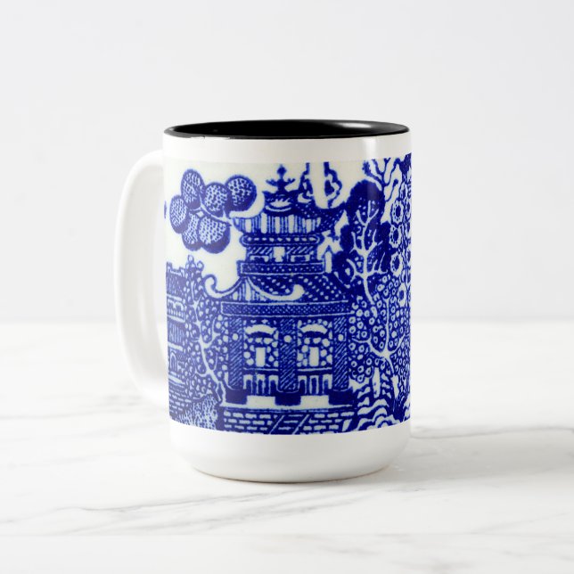 Blauwilddesigns Zweifarbige Tasse (Vorderseite Links)
