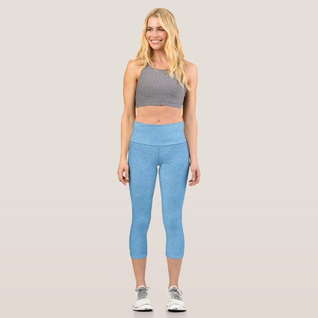 BlauWildleder (aussehend) Leggings (Vorderseite)