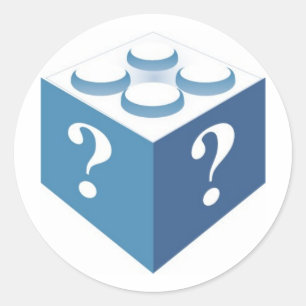 Blauziegel Runder Aufkleber