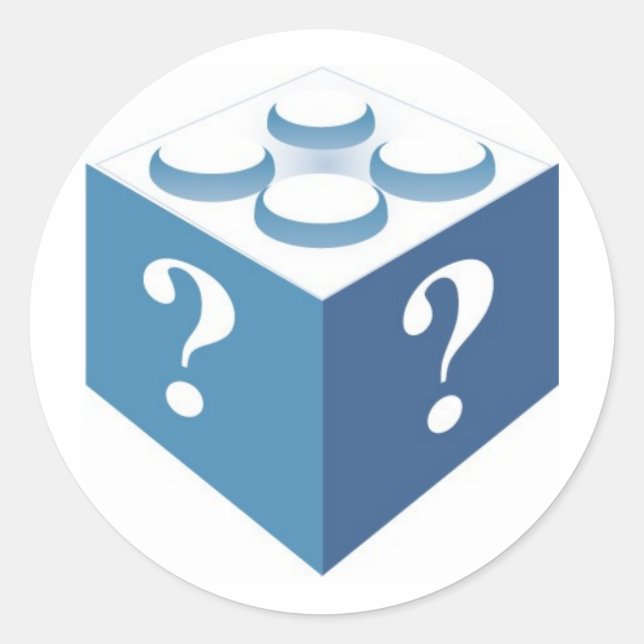 Blauziegel Runder Aufkleber (Vorderseite)