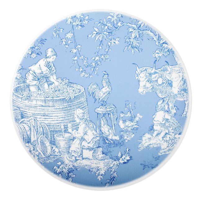 Blauzungenknöpfe Keramikknauf (Vorderseite)