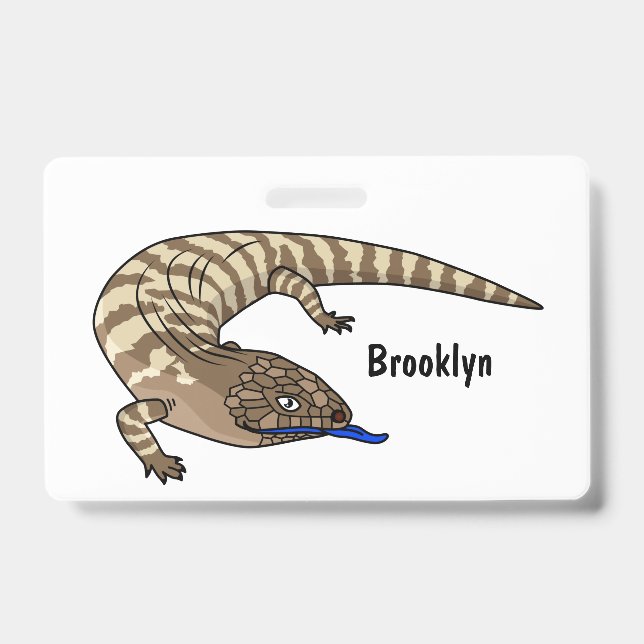 Blauzungenreptilierer Cartoon Ausweis (Vorderseite)