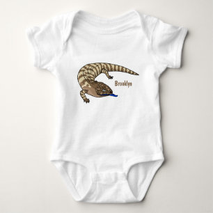 Blauzungenreptilierer Cartoon Baby Strampler