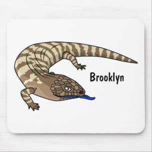 Blauzungenreptilierer Cartoon Mousepad