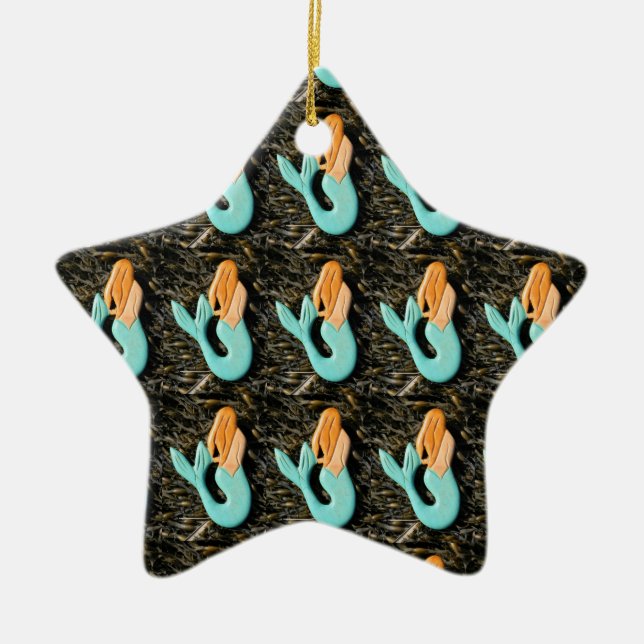 Blauzungenschmuck Keramikornament (Vorne)