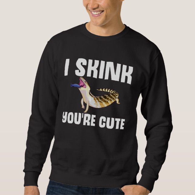 Blauzungenskinke Saying Reptiles Joke Lizard Blauz Sweatshirt (Vorderseite)