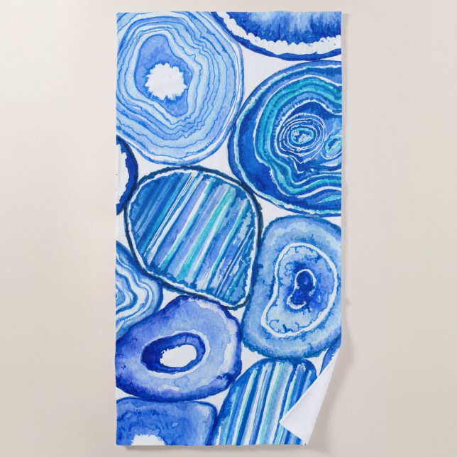 Blauzungenstücke Strandtuch (Vorderseite)
