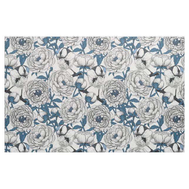 Blauzungenvögel Stoff (Fat Quarter (45,7 x 55,9 cm))