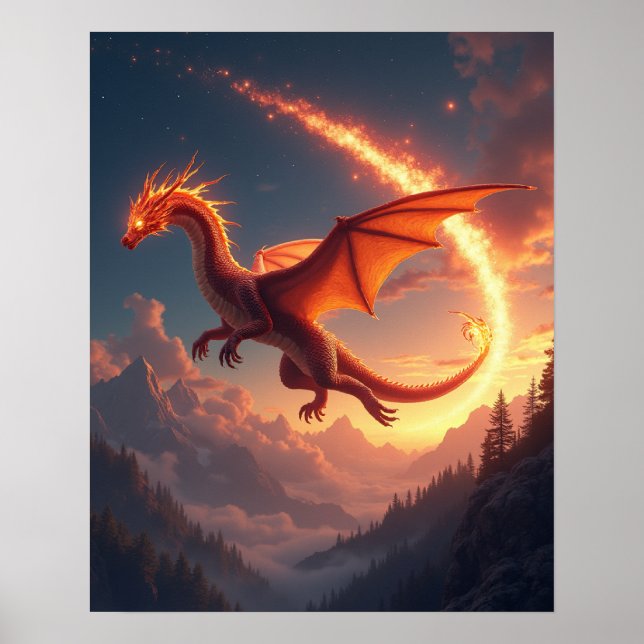 Blaze of the Comet Dragon Poster (Vorne)