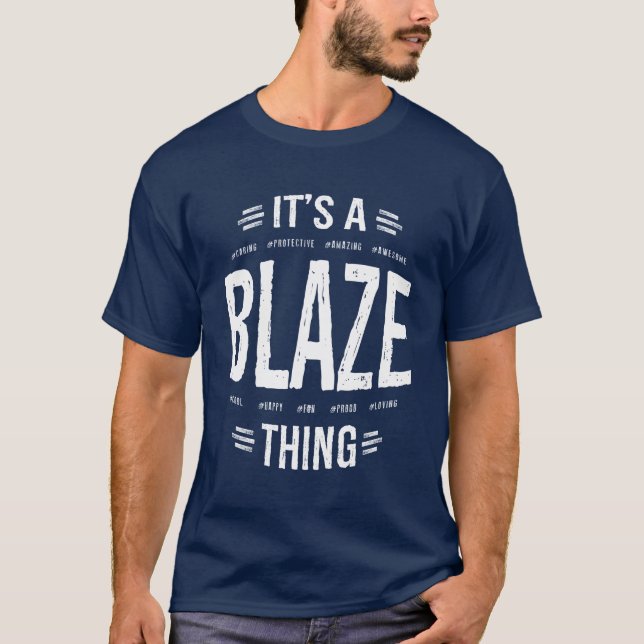 Blaze Personalisiert Name Geburtstagsgeschenk T-Shirt (Vorderseite)