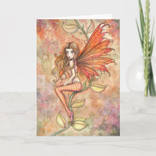 Blazing Autumn Fairy Greeting Card Karte