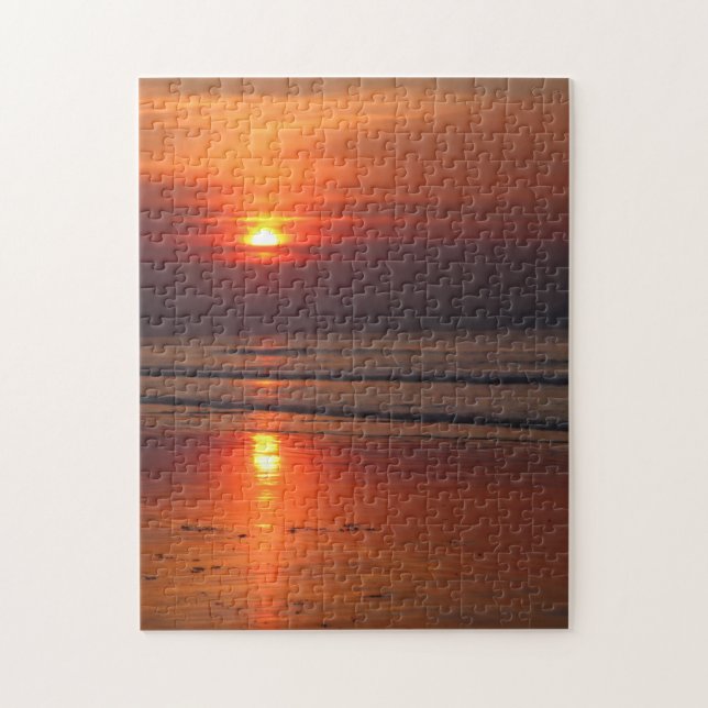 Blazing Beach Sunset - 11x14 - 252 Stk. Puzzle (Vertikal)