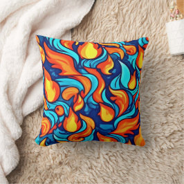 Blazing Blue Abstrakt Kissen