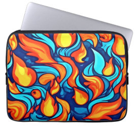 Blazing Blue Abstrakt Laptopschutzhülle