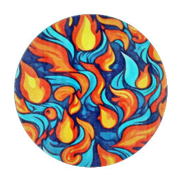 Blazing Blue Abstrakt Schneidebrett