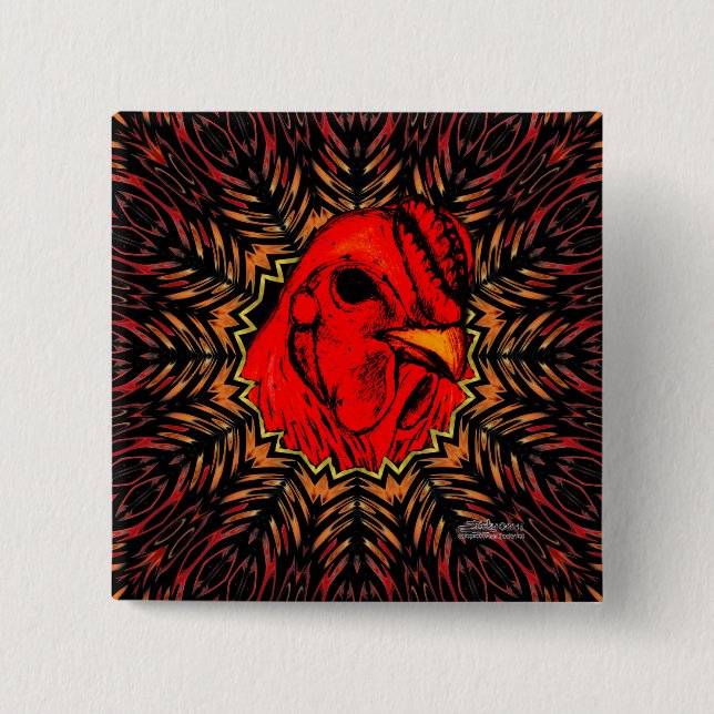 Blazing Brahma Button (Vorderseite)