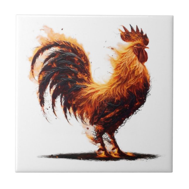 Blazing Chicken Tile Fliese (Vorderseite)