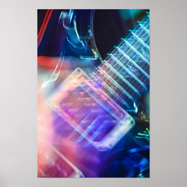Blazing Electric Guitar Poster (Vorne)