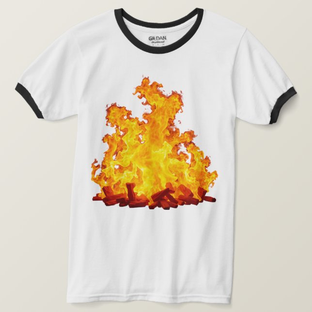 Blazing Fire Men's Basic Ringer-T - Shirt (Design vorne)