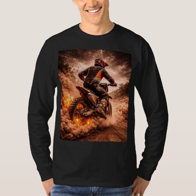 Blazing Motocross Dirt Bike T-Shirt (Vorderseite)