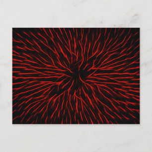Blazing Red Hot Fire Sparkler Abstrakt Postkarte