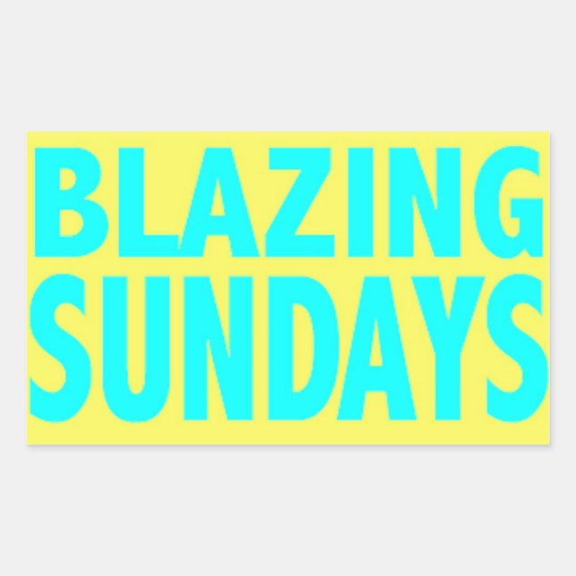 Blazing Sonnays Rechteckiger Aufkleber (Vorderseite)