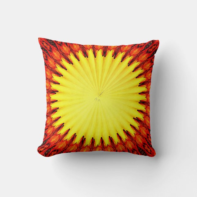 Blazing Sun Throw Pillow Kissen (Vorderseite)