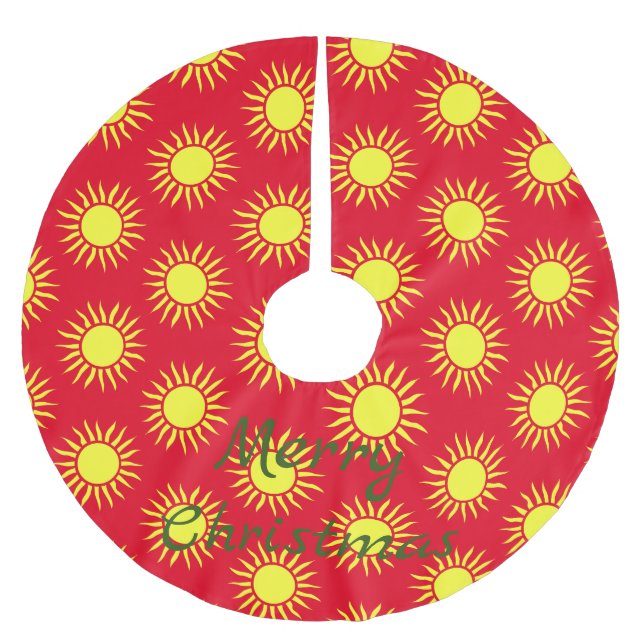 Blazing Sun Thunder_Cove Polyester Weihnachtsbaumdecke (Vorderseite)