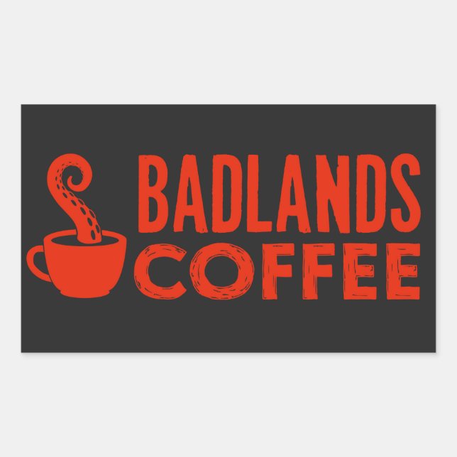 BLC-Logo und Text-Aufkleber, schwarz, Landschaft Rechteckiger Aufkleber (Vorderseite)