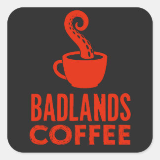 BLC-Logo und Textaufkleber, schwarz Quadratischer Aufkleber