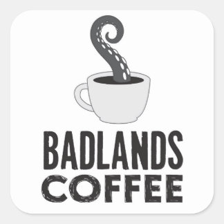 BLC-Logo und Textaufkleber, weiß Quadratischer Aufkleber