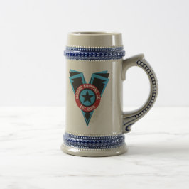 Blck u. blaues Bier Stein Bierglas