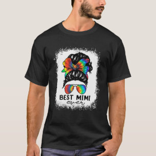Bleach Best Mimi Ever Gefärbte Krawatte Messy Bun T-Shirt